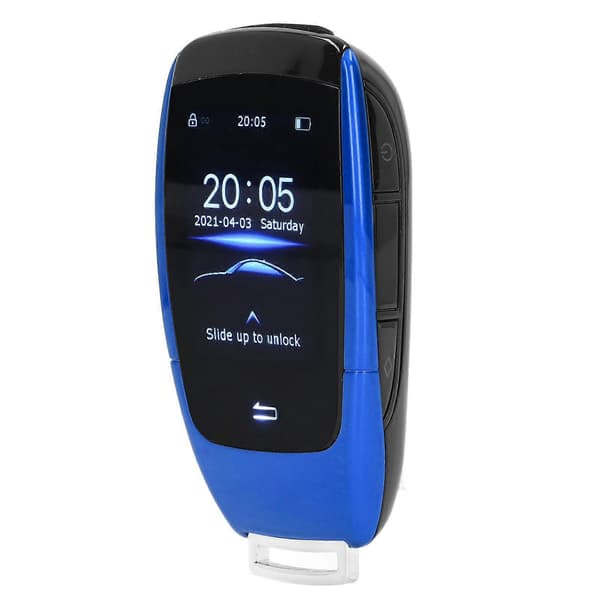 Universal TK900 LCD Touch Screen Smart Key Fjärrkontroll Nyckellös Start Stopp Motor Knapp Modeller Blå