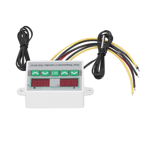 Digital Temperaturregulator Dobbelt Display Dobbelt Kontrol Multifunktionel Høj Præcis Elektronisk Termostat Switch 220V