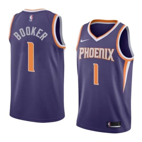 23 Ny säsong Phoenix Suns Devin Booker #1 baskettröja 2XL