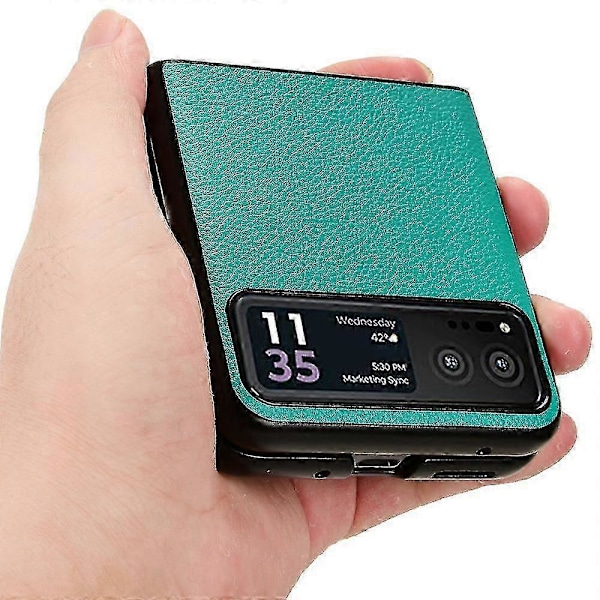 För Motorola Razr 40 5G PU Läder+PC Kortplats Fodral Litchi Textur Stötsäkert Mobilskal - RödP20211224297 Green
