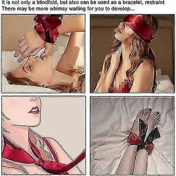 Sexet Øjenbind, satin Søvnmaske, satin Maske Søvn Øjenbind, Søvn Øjenbind Til Voksne Par Forelsket 150x7.5cm