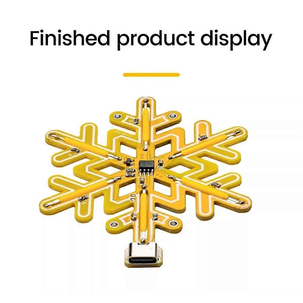Snöflinga Lampa Touch Steglös Dimning Touch Nattlampa DIY Kit för DIY Romantisk Gåva Utan Fodral