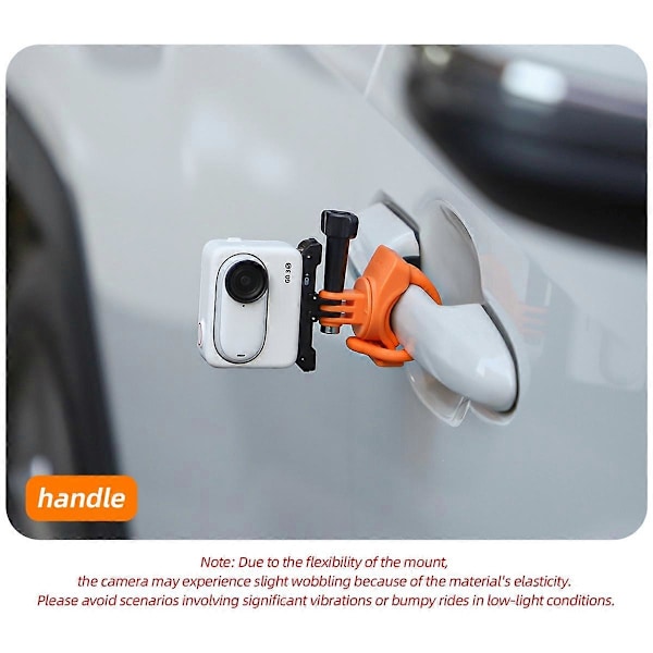 Action Camera Mount Justerbart Mini Fleksibelt Feste for Action 5 Pro 13 Go 3S Tilbehør Svart