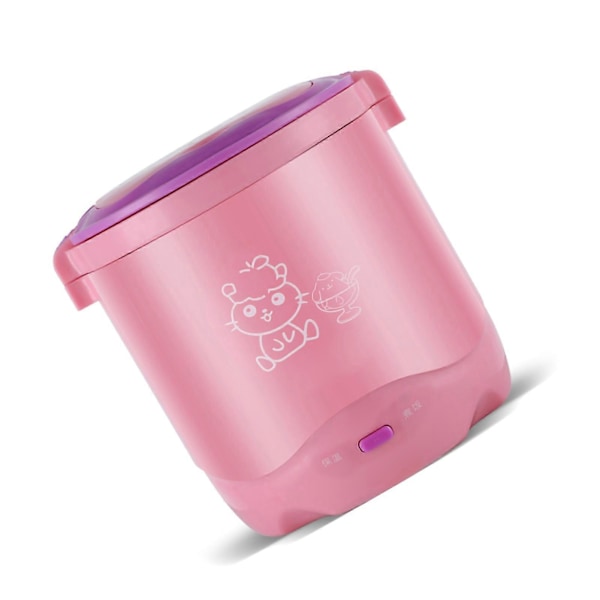 1.2L Mini Ris Koker Portabel Rese Ris Koker Multi Koker för Soppor Grytor Havregrynsgröt Rosa 160st