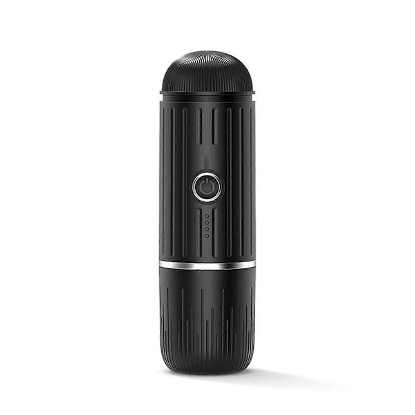 Uusi Mini Kapseli Kahvijauhe Kaksikäyttöinen Kannettava Sähköinen Puoliautomaattinen Auton Kädessä Pidettävä Lämmitetty Espressokone, Musta