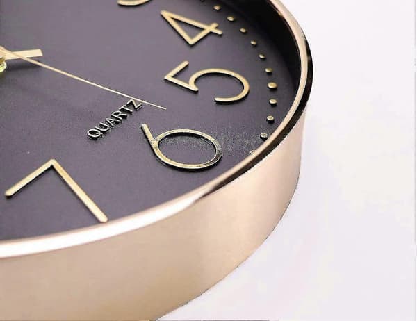 Väggklocka Tyst 30 cm Stor Icke Tickande Väggklockor För Kök Vardagsrum Sovrum Rose Gold