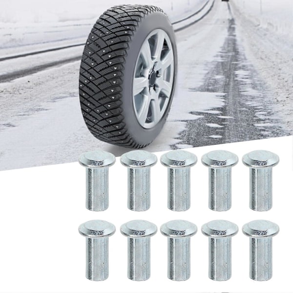 100st Däckdubbar Starka Halkskydd Däckspikar för ATV UTV Gaffeltruck Terrängfordon Silver 14mm