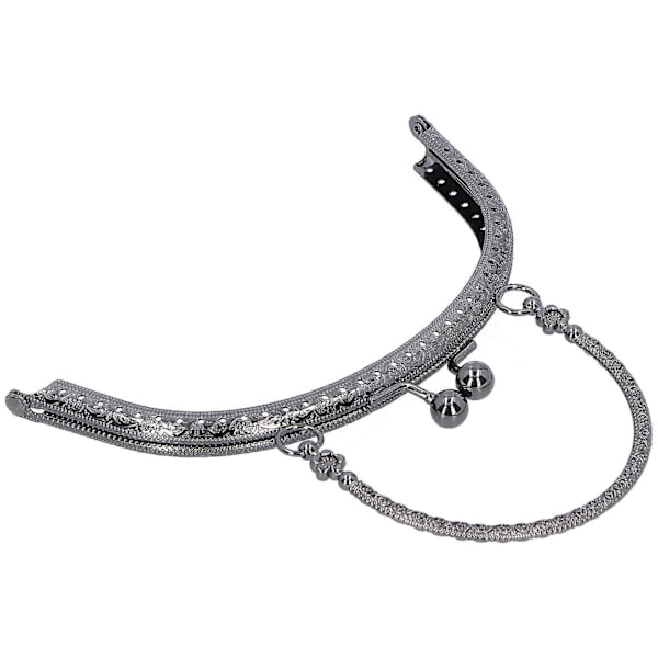 Puolikaaren muotoinen laukun kahvake Metallinen käsilaukun lukko 16,5 cm Laukun tee-se-itse valmistustarvikkeet Ruthenium