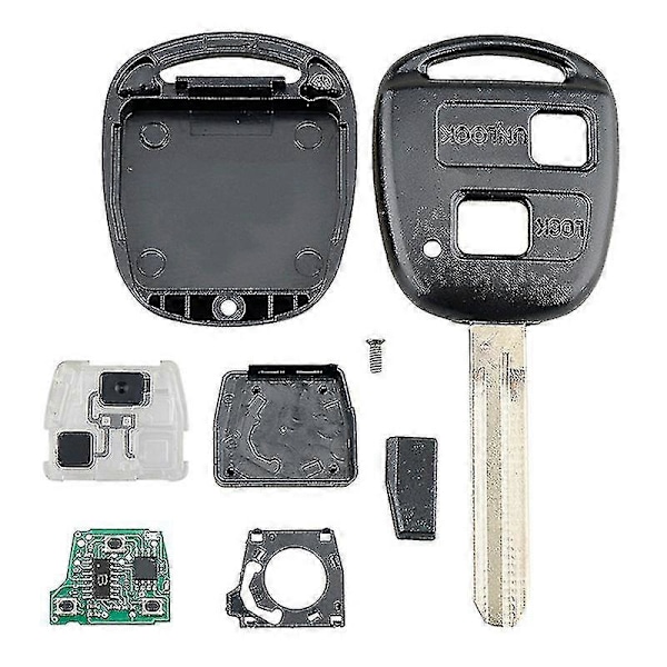 Auton älykäs kauko-ohjainavain 2 painiketta 4C-siru Auton avaimenperä sopii Toyota Corolla 2001-2007 304MHZ