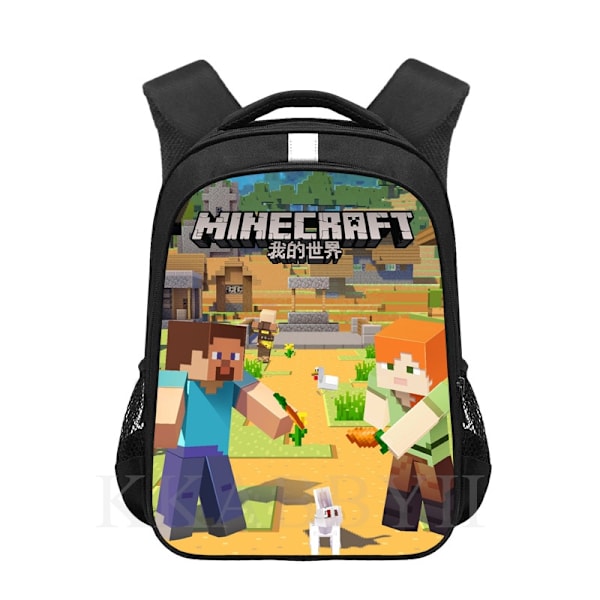 16 tum Mochila Barn Skolväska Barn Tecknad Anime Tryckt Skolväska White