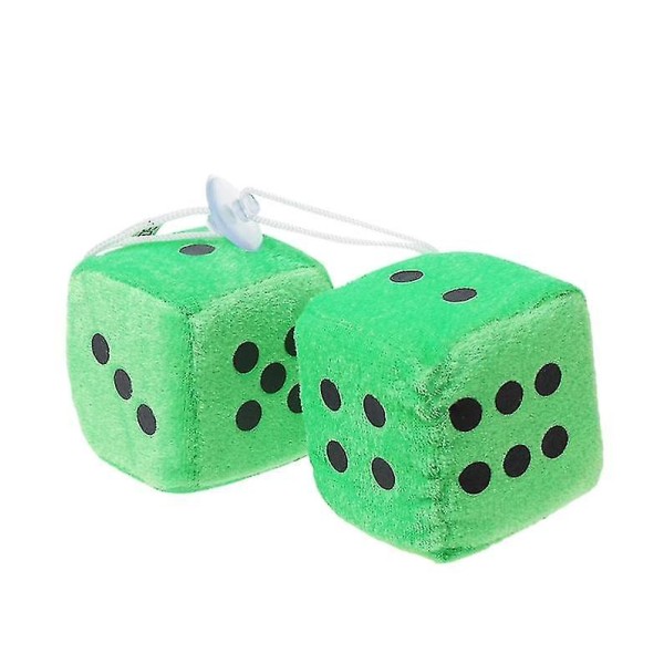 1 par Fuzzy Dice Polka Dot Hanger dekorativa tillbehör green