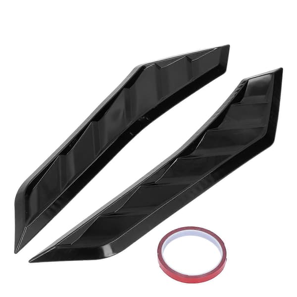 2 stk. Gloss Svart Panser Ventiler Bonnet Deksel Gummi Front Panser Ventil Universal for Bil