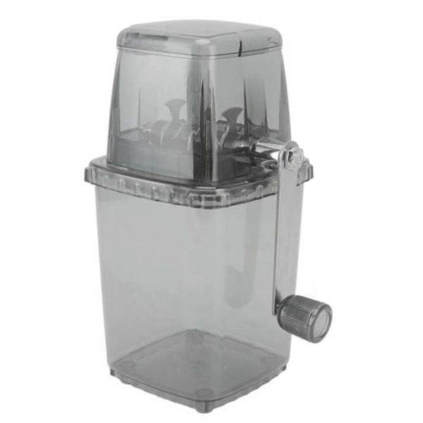 Bärbar Iskross 1.25L Handdriven DIY Manuell Rakad Is Hackare Maskin för Hem Utomhus Camping Användning Transparent Svart