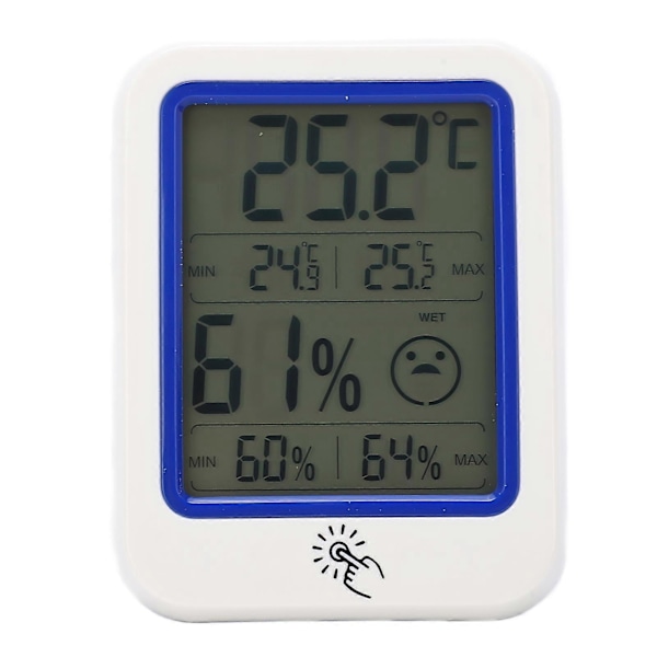 OW?159 Termometer LCD Digital Temperatur- og Fugtighedsmåler med Baggrundslys og Foldbart Beslag Høj Nøjagtighed til Familien