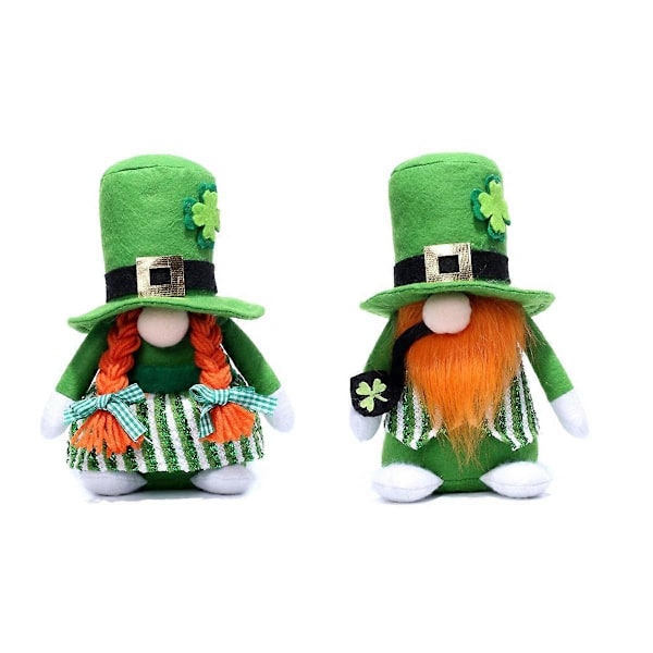 St. Patricks Dag Gnome Dekorationer, Heldige Grønne Gnome Plys til Hjemmet, St. Patricks Dag Udstoppede Dukke Gaver til Dekoration
