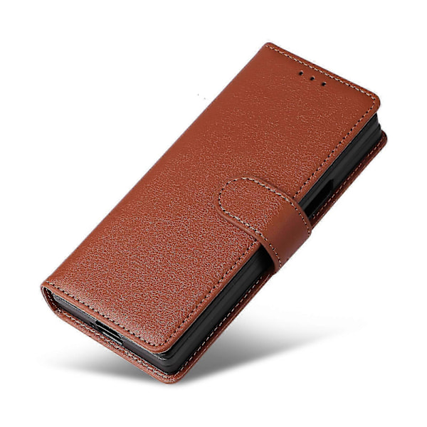 För Samsung Galaxy Z Fold6 5G Läderfodral Plånbok Kortfack Telefonskal s20241212192 Brown