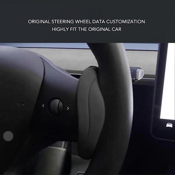Rattförstärkare Zinklegering Magnetisk Installation Autopilot Motviktsring Ersättning för Tesla Model 3 Y