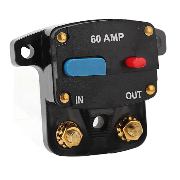 Bil Audio Strømafbryder Manuel Reset Sikring Inline Inverter Holder til Bil Audio Stereo System Båd Lastbiler Busser 60A