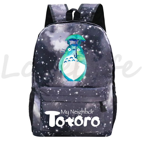 Min granne Totoro Ryggsäck Anime Ryggsäck Student Tecknad Skolväska style 11