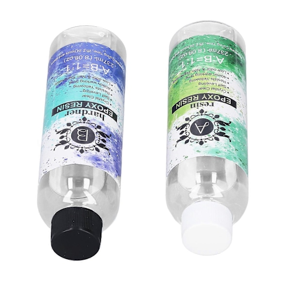 AB Lim Krystallklar Epoxy Resin Kit Støping Coating Enkel Blanding for Elvebordplater DIY Former