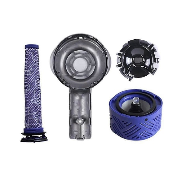 Motor Bakre Kåpa + Pre&post Hepa Filter För V6 Dc58 Dc59 Dc62 Dc72 Dc74 Dammsugare Uppgradering Ersättning