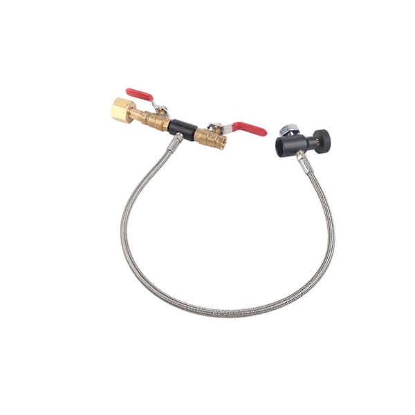 CGA-320 CO2 Cylinder Påfyllningsadapter med Slang För Att Fylla Sodavattenbehållare 24 med Mätare