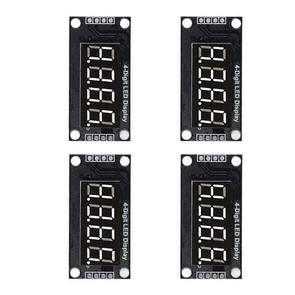 4 Sæt Digitalt Rør Display Modul LED 4 Cifre 7 Segmenter 0.36in TM1637 Drivchip Hvid MRA110A