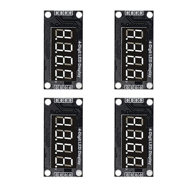 4 Set Digital Tube Display Module LED 4 Siffror 7 Segment 0.36in TM1637 Drivkrets Vit MRA110A