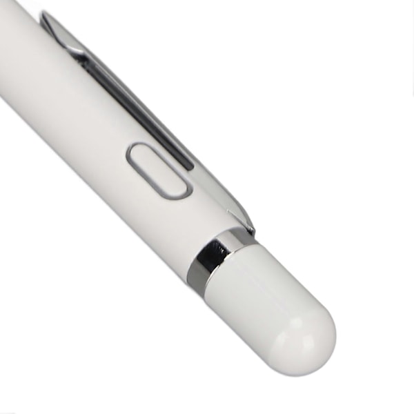 Stylus Pen Kobber Spids Aktiv Kapacitiv Fin Spids Touchskærm Digital Blyant med Klips til Tablet Hvid