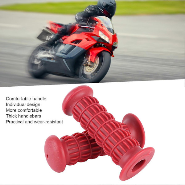 Universell Motorsykkel Gummi Håndgrep Motorsykkel Styret Motorsykkel Styret 25?28mm Rød