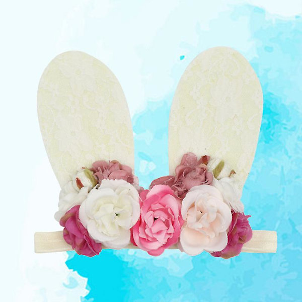 Påskhare Öron Blomsterkrans Blomsterhårband Påskfest