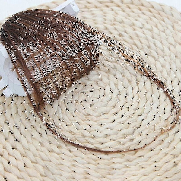 Ohut otsatukka hiuslisäke klipsillä, etuhiuslisäke, teko-hiustenpidennykset Light Brown