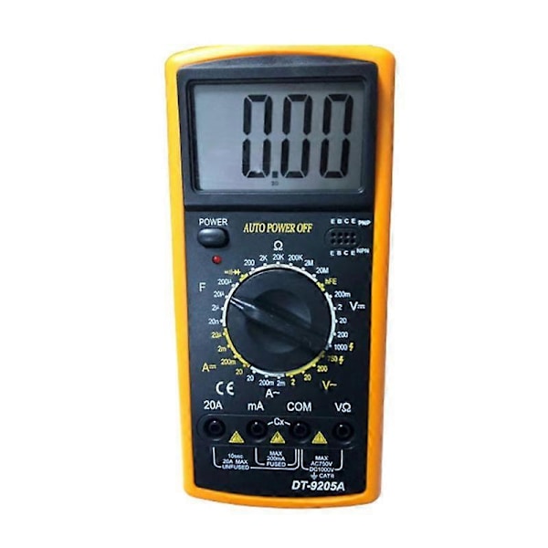 DT9205A LCD Digital Multimeter Portabel AC DC Volt Voltmeter Amperemeter Ohm Spänning Kapacitans Resistans Testare Meter