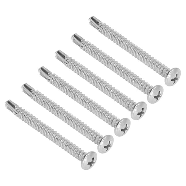 50 stk. selvborende skrue med rundt krysshode, 410 rustfritt stål, festemidler for trearbeid M4.8x50
