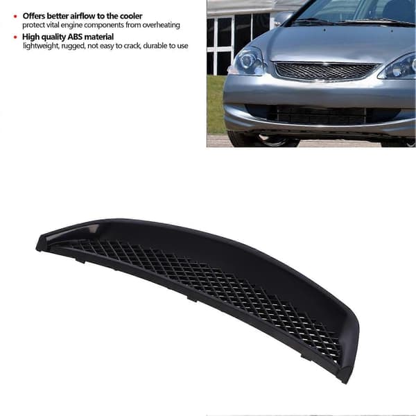 Front Kofanger Mesh Grill Blank Sort Hjelm Grill Passer til Honda Civic 2/4 Dørs 2001-2003