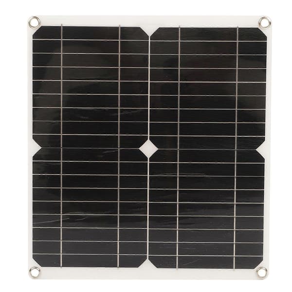 Solpanel Monokristallint Kisel Vattentät Högpresterande för Husbil Bil Båt Släpvagn 20W 18V 30A