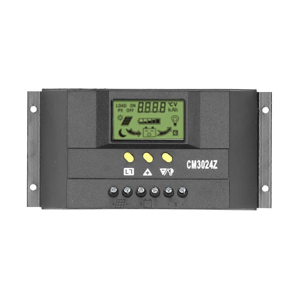 CM3024Z PWM Solcelleladeregulator LCD-skjerm Solcellepanel Intelligent Regulator 12V 24V20A