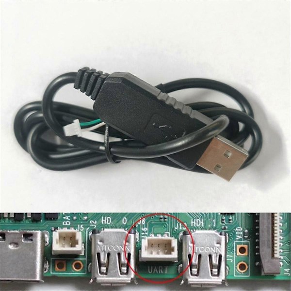 For RPi 5 Generasjon Dedikert Seriell Terminal Tre-Pinners Terminal Uart Feilsøking USB til TTL Nedlasting Datakabel
