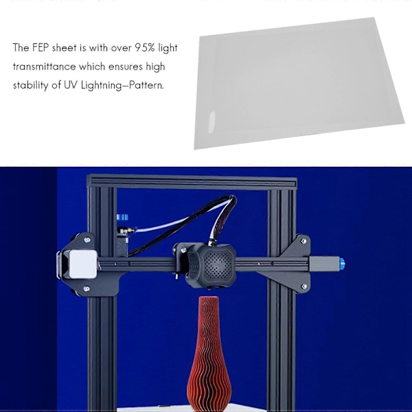 2 st FEP-film för MONO X och UV DLP LCD Resin 3D-skrivare 260x180x0,15mm