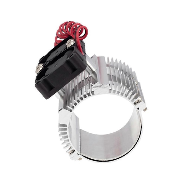 RC Bil 41-43mm Dubbel Fläkt Motor Kylare Kylfläns för Hög Hastighet 1:8 Motor SUMMIT Big S E- ,Silver