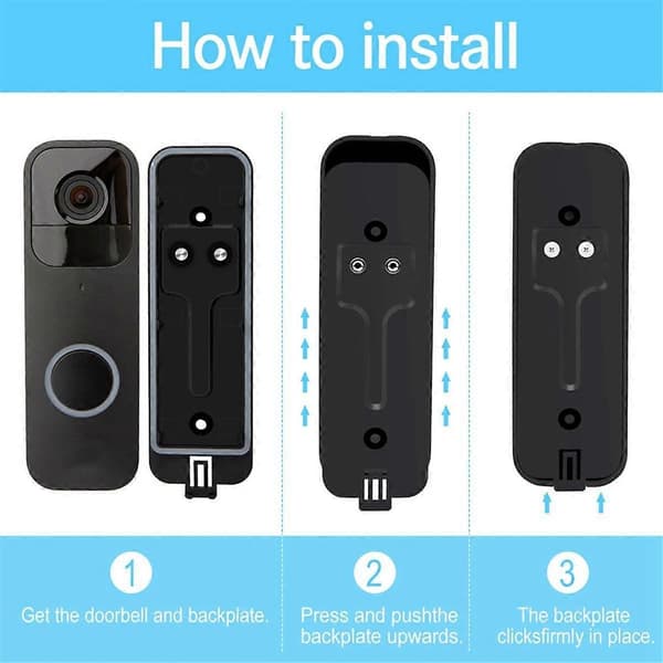 Passer til Blink Base Plate, Video Doorbell Back Plate, Back Plate Dørklokke Hardware