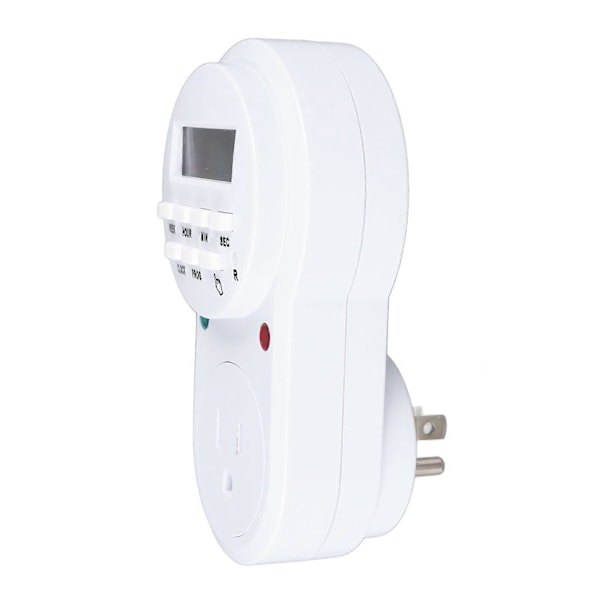 Timer Stikkontakt 7 Dages Programmerbar Digital Timer Stik i Lys Timer Kontakt med 3 Ben Stikkontakt til Apparat