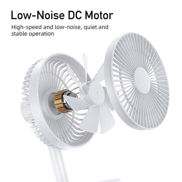 Sommer Ny Desktop Lille Ventilator Usb Hjem Smart Digital Display Kontor Mini Desktop Natlys Elektrisk Ventilator Hvid