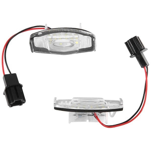 2 Par Bil LED Registreringsskylt Lampa för Accord Svart