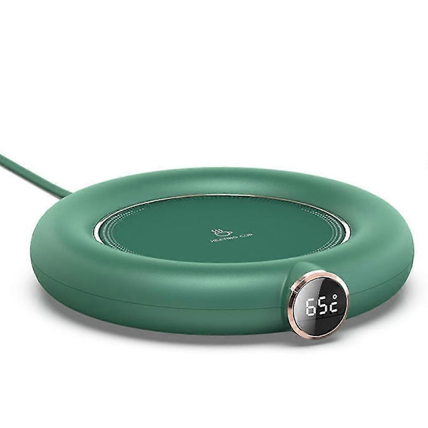 Bærbar USB kaffekopvarmer med automatisk slukfunktion, elektrisk drikkevarevarmer, gaver Green