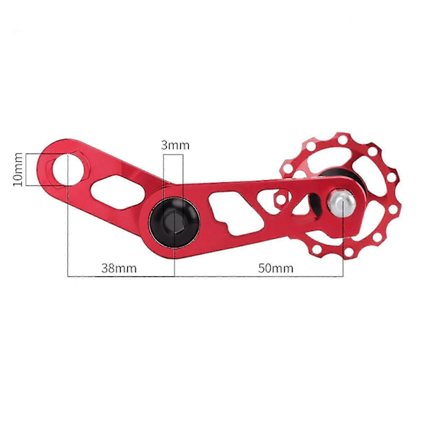 Cykel MTB Kedjespännare Cykelkedjefäste Enkelhastighetstillbehör fq Red