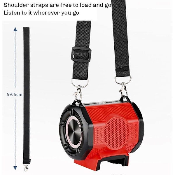 Bluetooth Högtalare Camping för 18V-20V Batteri (Batteri Ingår Ej)
