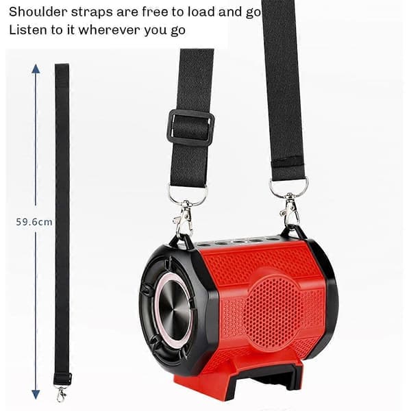 Bluetooth Høyttaler Camping for 18v-20V Batteri (Batteri Ikke Inkludert)