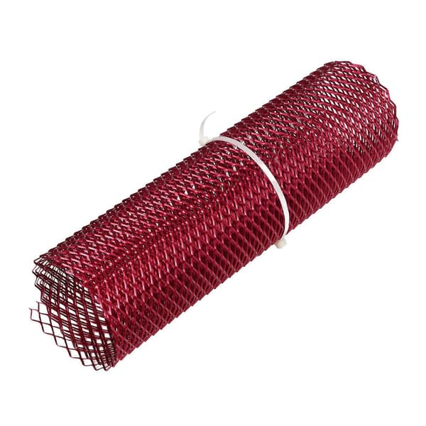 Bil Front Senter Grill Rombeformet Mesh Stabil Struktur Aluminium Universal Passform for Biler Rød