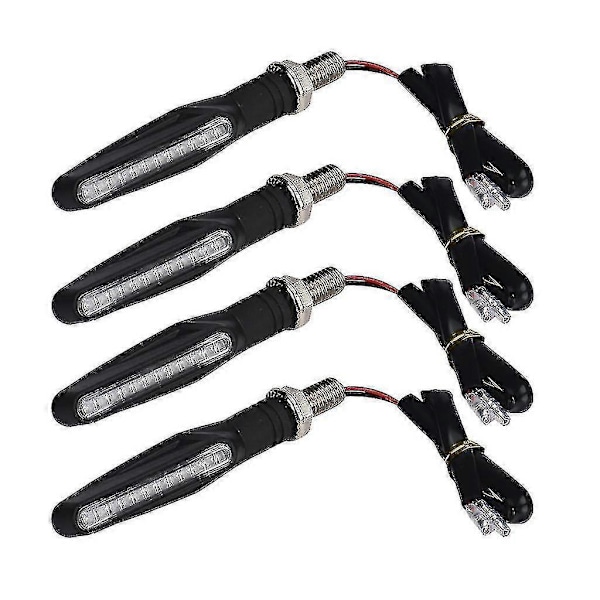 4 stk. Motorcykel 12 LED Blinklys Indikator Blinkende Lys Gul